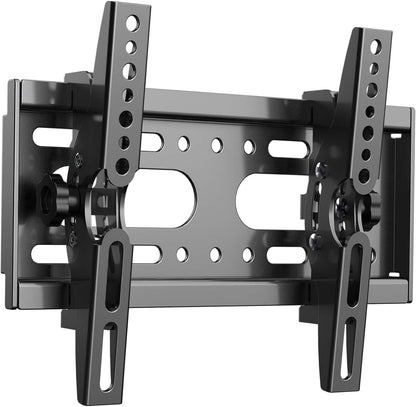 SJBRWN Tilt TV Wall Mount for Most 14-42 Inch Flat Curved Screen TVs Monior, Up Down 15° Support TV Mural, Fits 24 32 40" Max VESA 200x200mm Holds up to 55lbs, Low Profile Small Wall Mount TV Bracket - PuriLite