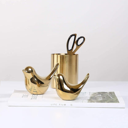 FANTESTICRYAN Small Animal Statues Home Decor Modern Style Gold Decorative Ornaments for Living Room, Bedroom, Office Desktop, Cabinets - PuriLite