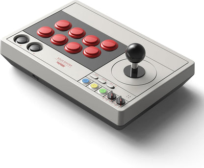 8BitDo Retro Arcade Fight Stick 8 Way Joystick with 2 Dedicated Macro Buttons and Turbo Function for Switch/Switch 2 and PC Windows, Support Bluetooth, 2.4G Wireless and Wired USB-C Cable Connection - PuriLite
