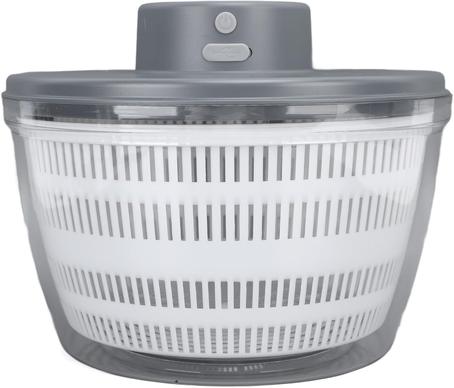 Vegetable Washing Machine Kneading Bowl, Multifunctional Spinner Dryer Vegetable Dryer Salad Mixer Salad Spinner Lettuce Dryer for Home Kitchen (Gray) - PuriLite