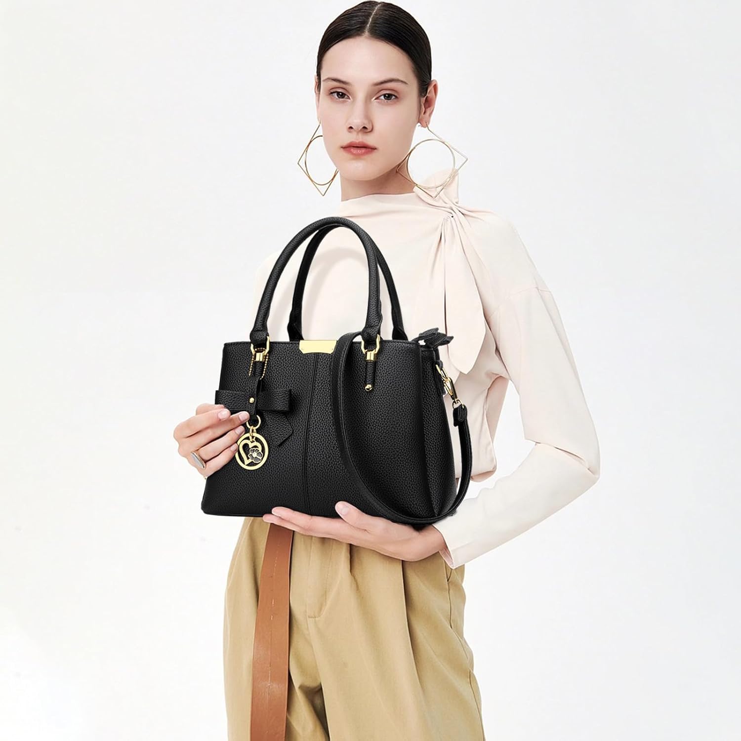 KKXIU Trendy Tote Bag for Women Lightweight Oxford Big Capacity Shoulder Purses and Handbags - PuriLite