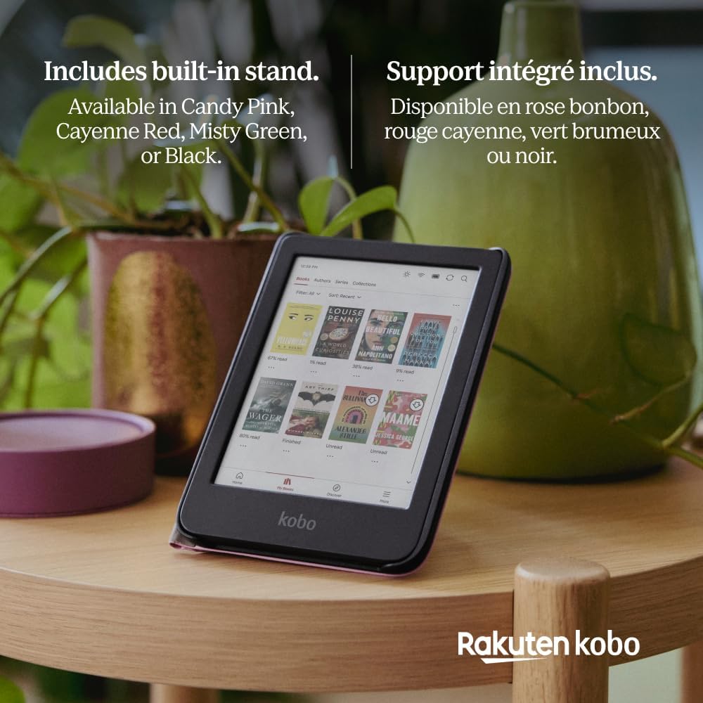 Kobo Clara Colour/BW SleepCover Case | Butter Yellow | Sleep/Wake Technology | Built-in 2-Way Stand | Vegan Leather | Compatible with 6” Kobo Clara Colour/BW eReader - PuriLite