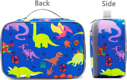 FlowFly Kids Lunch Box Insulated Soft Bag Mini Cooler Back to School Thermal Meal Tote Kit for Girls, Boys, Black - PuriLite