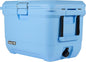 Coleman Pro Heavy-Duty Ultra-Light Premium Hard Cooler, 92/74/36-Can Capacity, Extra-Thick Insulation Keeps Ice up to 5/4/3 Days, 55-Quart Wheeled Cooler or 45/25 qt (No Wheels), Blue Sky - PuriLite