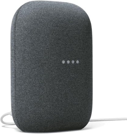 Google Voice Bluetooth Speaker - Wireless Music Streaming, Powerful Sound, Built-in Assistant, Wi-Fi and Bluetooth Connection, Smart Home Control, Stereo Pairing (Charcoal) - PuriLite