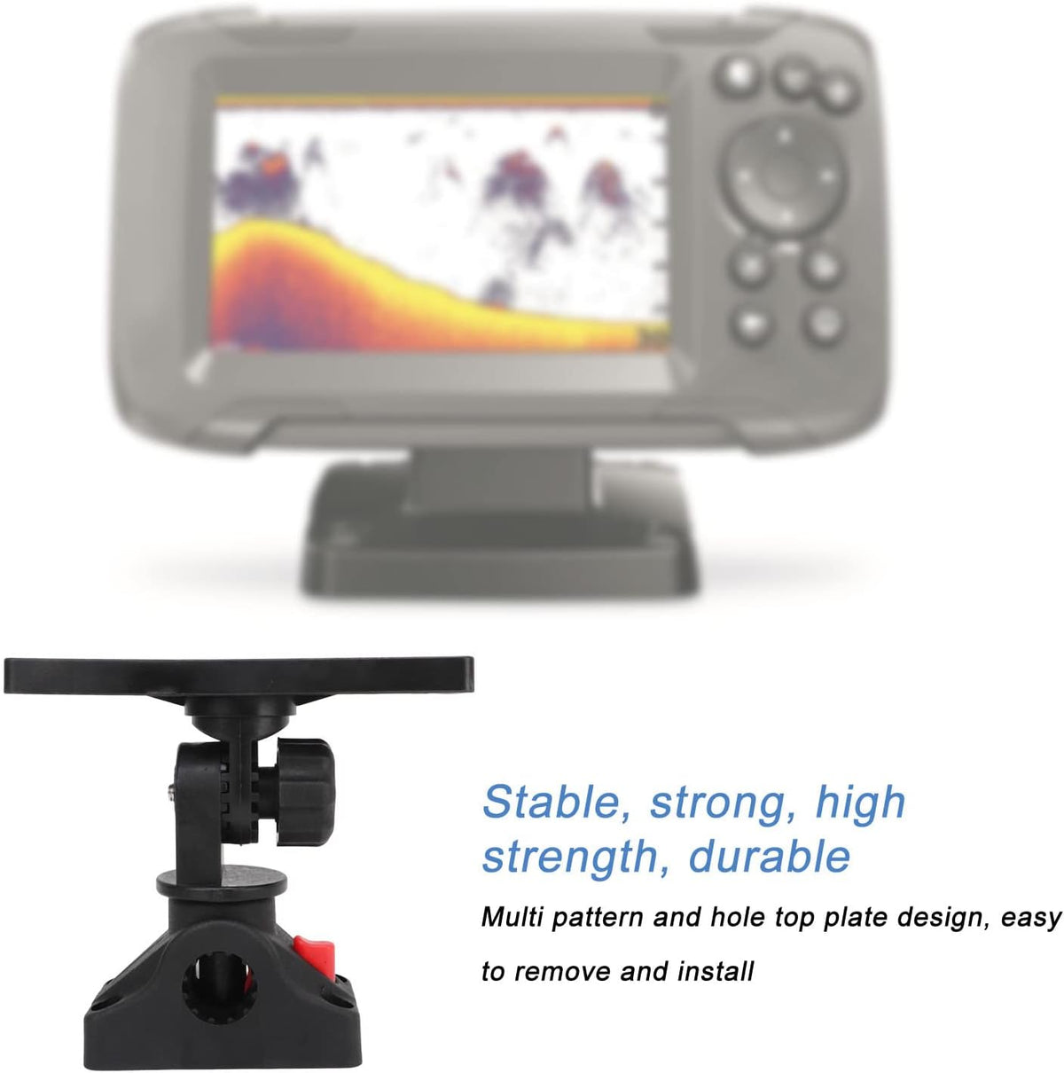 Fish Finder Holder Base Boat Fish Finder Electronics Mount Fish Finder Holder Base, Marine Electronic Fish Finder Mount Turn Assemblies - PuriLite
