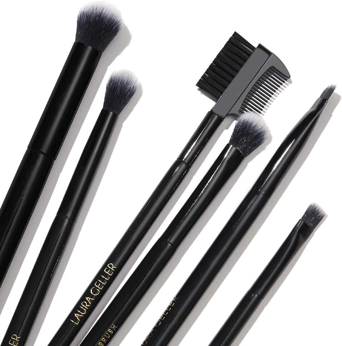 LAURA GELLER NEW YORK Dual-Ended Blush + Bronzer Brush - Blush Bronzer Contour Face Makeup Brush - PuriLite