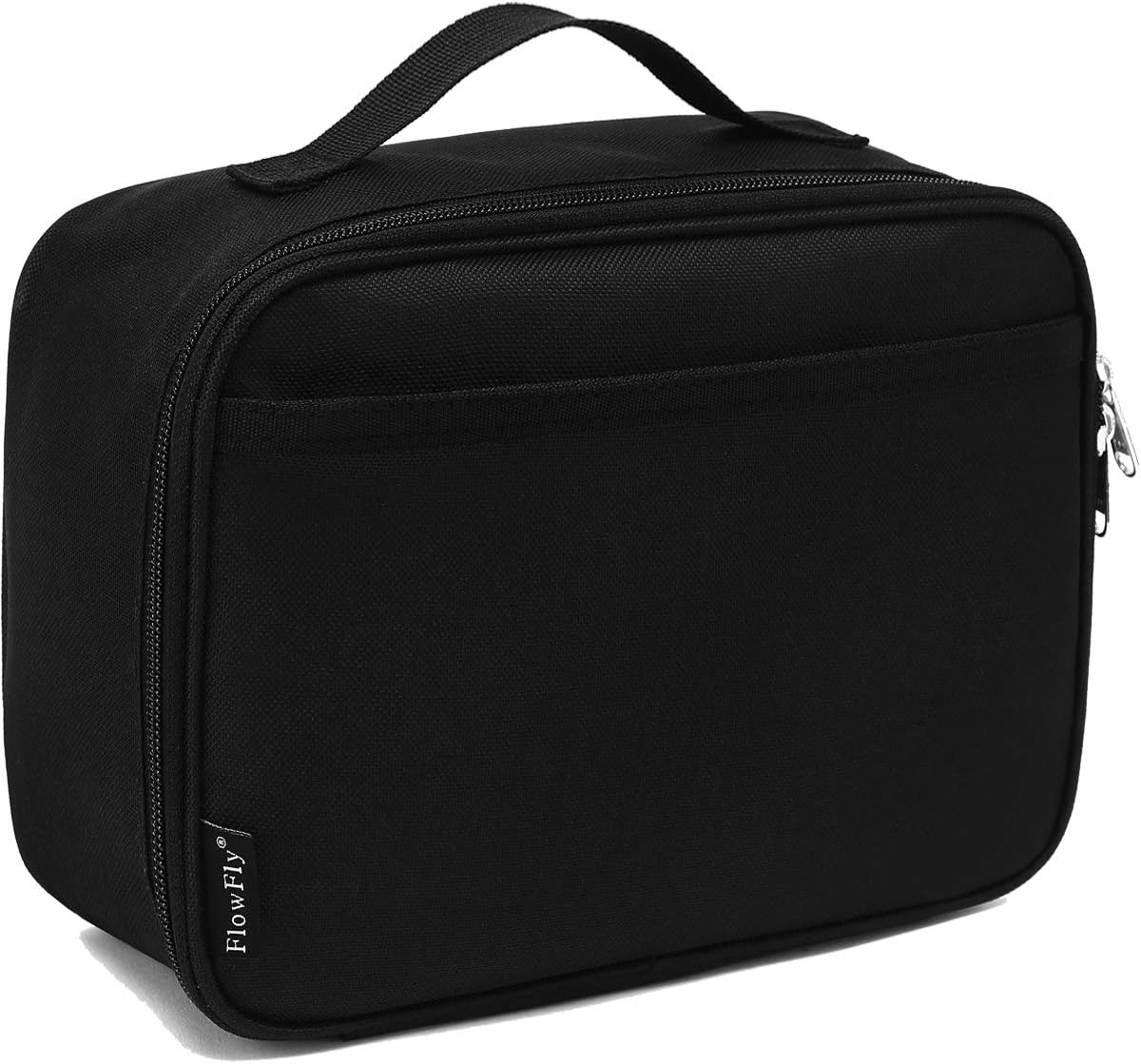 FlowFly Kids Lunch Box Insulated Soft Bag Mini Cooler Back to School Thermal Meal Tote Kit for Girls, Boys, Black - PuriLite