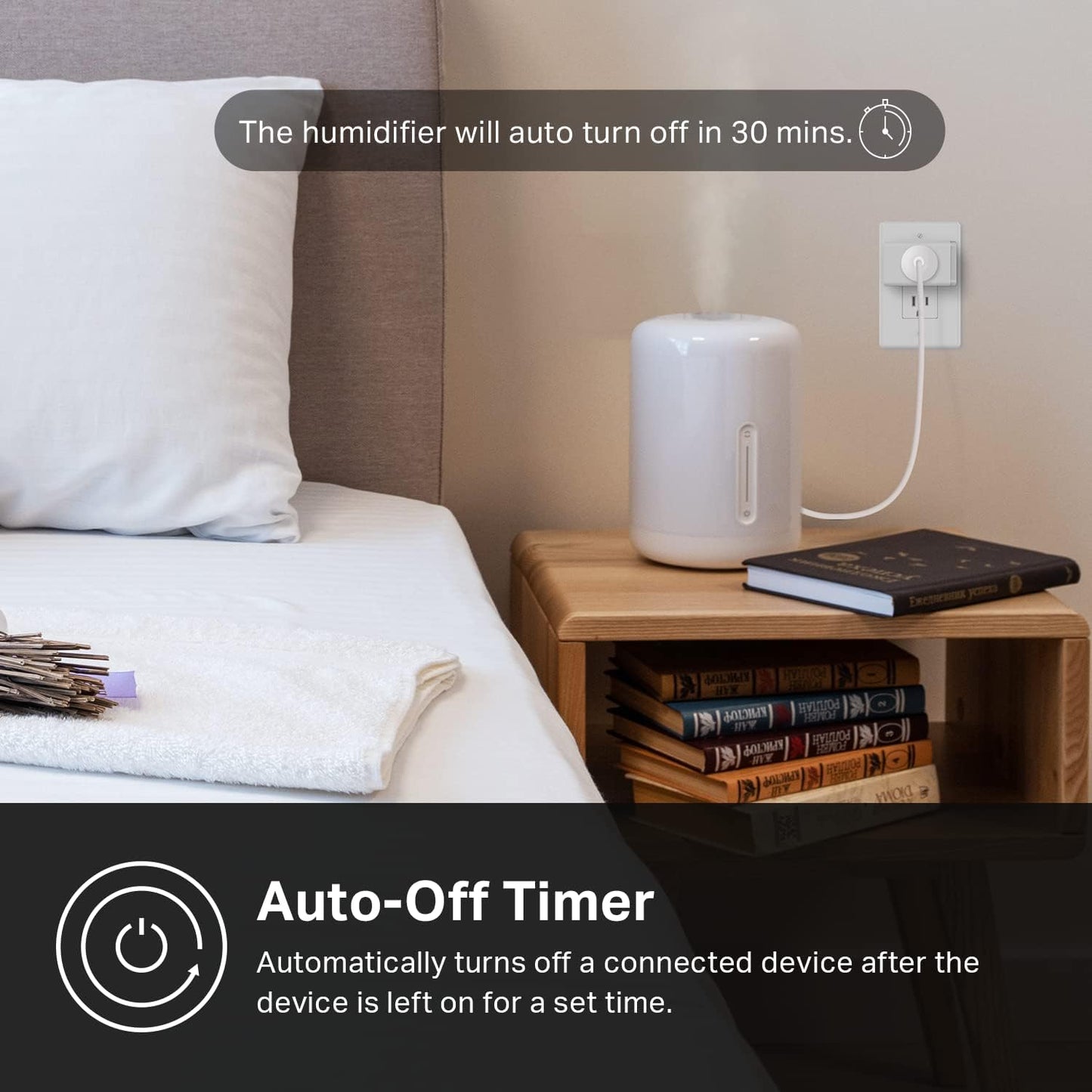 Kasa Smart Plug Mini by TP-Link (HS103P2) - Smart Home WiFi Outlet Works with Alexa, Echo and Google Home, No Hub Required, Remote Control, 2.4GHz WiFi Required, 15 Amp, UL Certified, 2-Pack, White - PuriLite