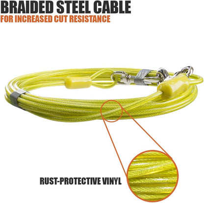 BV Pet Small Tie Out Cable for Dog up to 35 Pound, 25-Feet - PuriLite