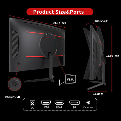 KTC 32 Inch 2K Computer Monitor, IPS 1440p Monitor with Ultra-Thin Bezels, HDR10, Freesync/G-sync, HDMI/DP Ports, Tilt Adjustable, Eyecare, Ideal for Business, Office, and Casual Gaming - PuriLite