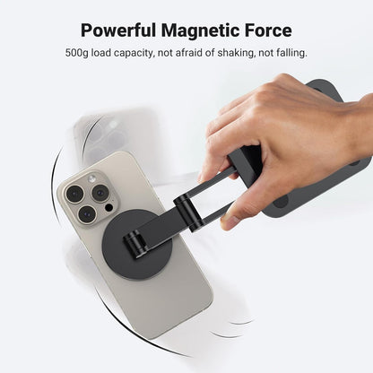 UGREEN Magnetic Phone Stand Compatible with MagSafe, Angle Adjustable Aluminum Holder for Desk, Thick Base Compatible for iPhone 16 15 14 13 12 Pro - PuriLite