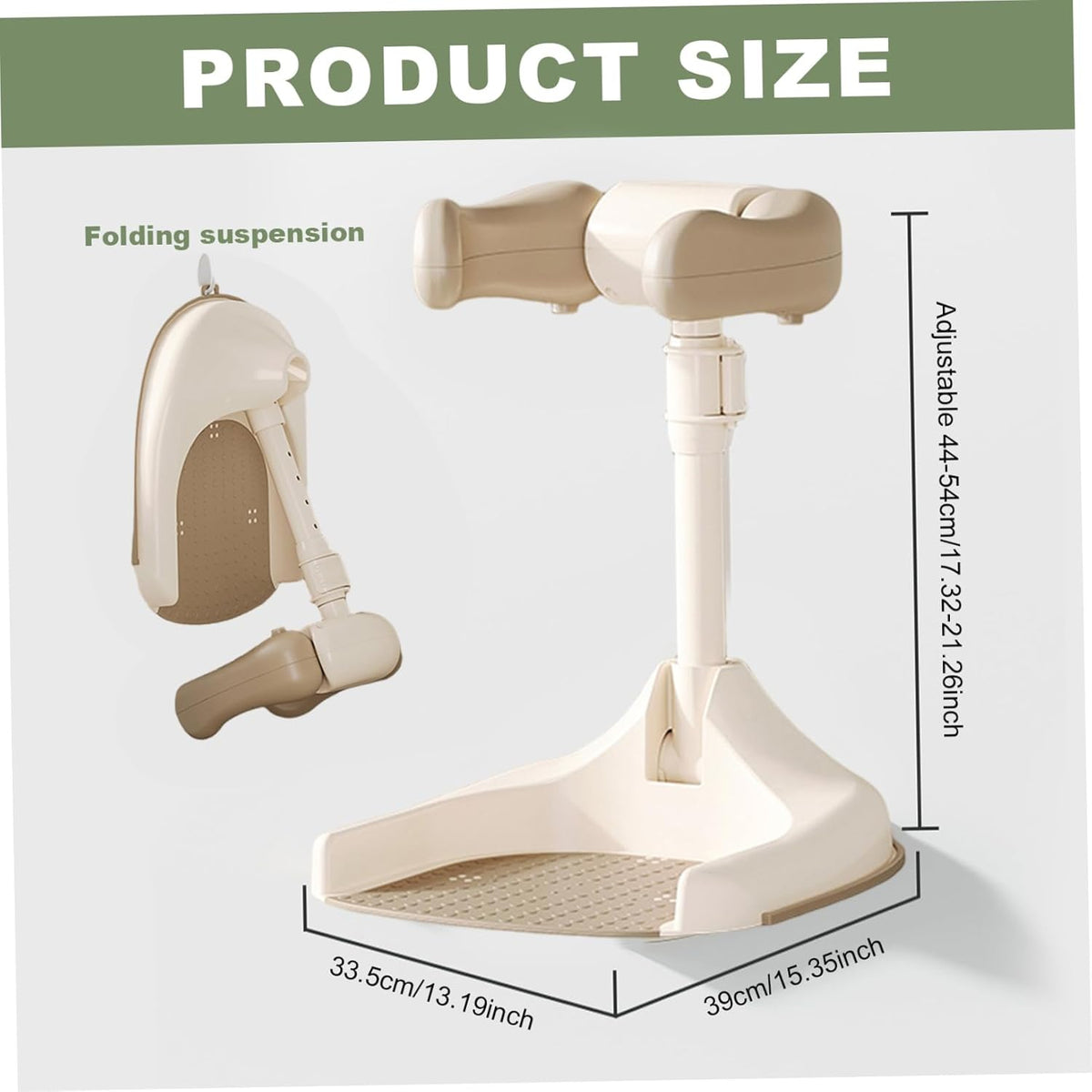 Baby Shower Stand, Adjustable Height & Non Slip Baby Bath Support With Safety Lock, Foldable & Portable Toddler Shower Stand For Kids 6 Months+ - PuriLite