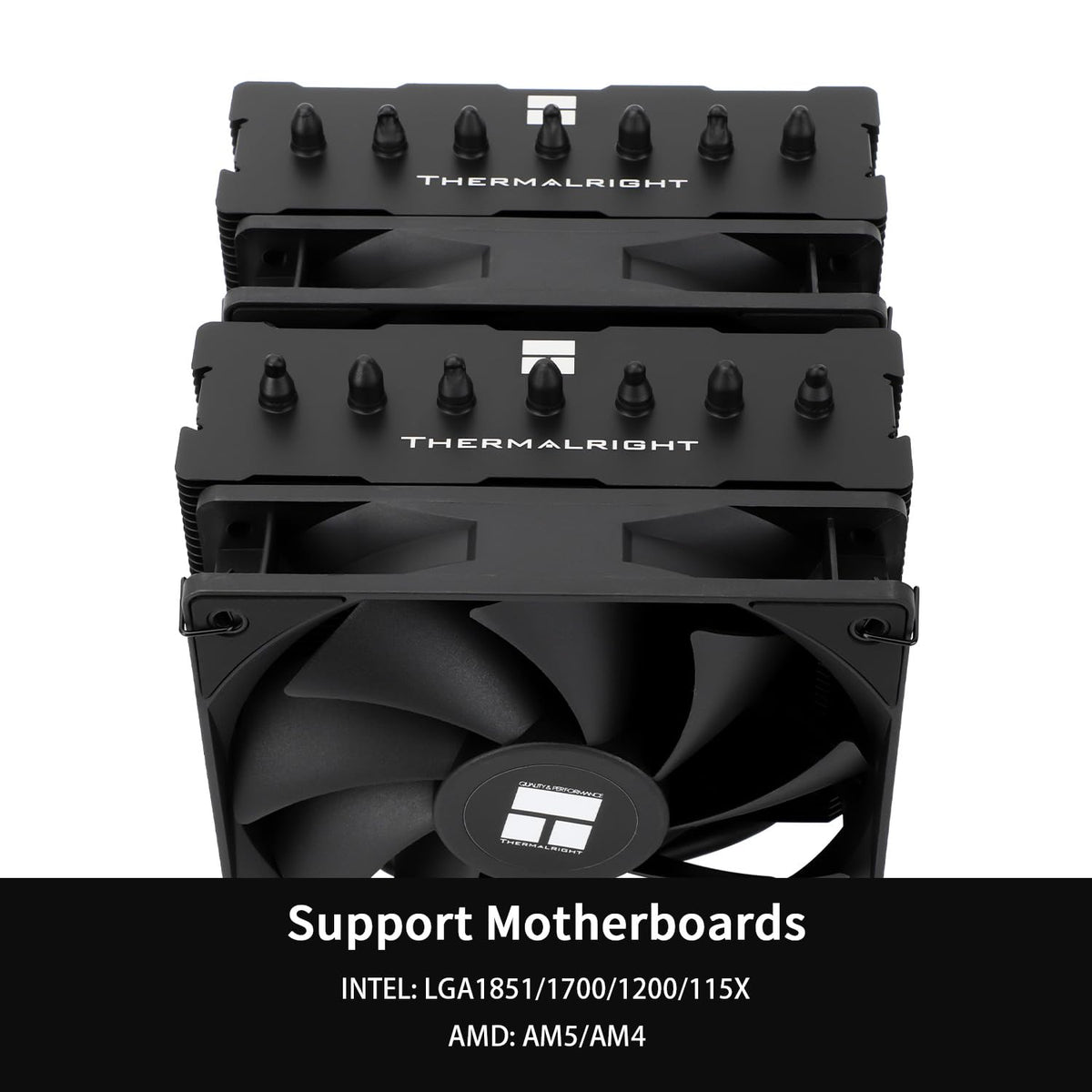 Thermalright Phantom Spirit 120 SE Black CPU Air Cooler,Doubler CPU Fans and Double Towers,154mm High CPU Cooler,for AMD:AM4/AM5,Intel 1150/1151/1200/1851/1700(PS120 SE Black) - PuriLite