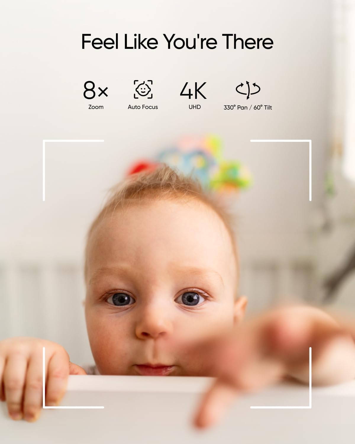eufy Baby Monitor E21 with 4K Camera, Hybrid Wi-Fi and No Wi-Fi Connection, App and Monitor Control, Ultra-Clear Night View, Pan-Tilt, 8× Zoom, Portable Camera with Built-In Battery, ANR, Smart Alerts - PuriLite