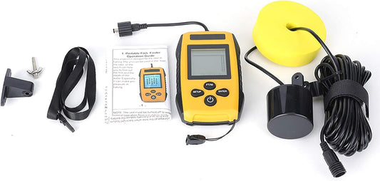 Fish Finder, Portable Fishing Kayak Fishfinder Handheld Fish Depth Finder with Sonar Sensor Transducer and LCD Display Fish Detector Device for Fishing - PuriLite