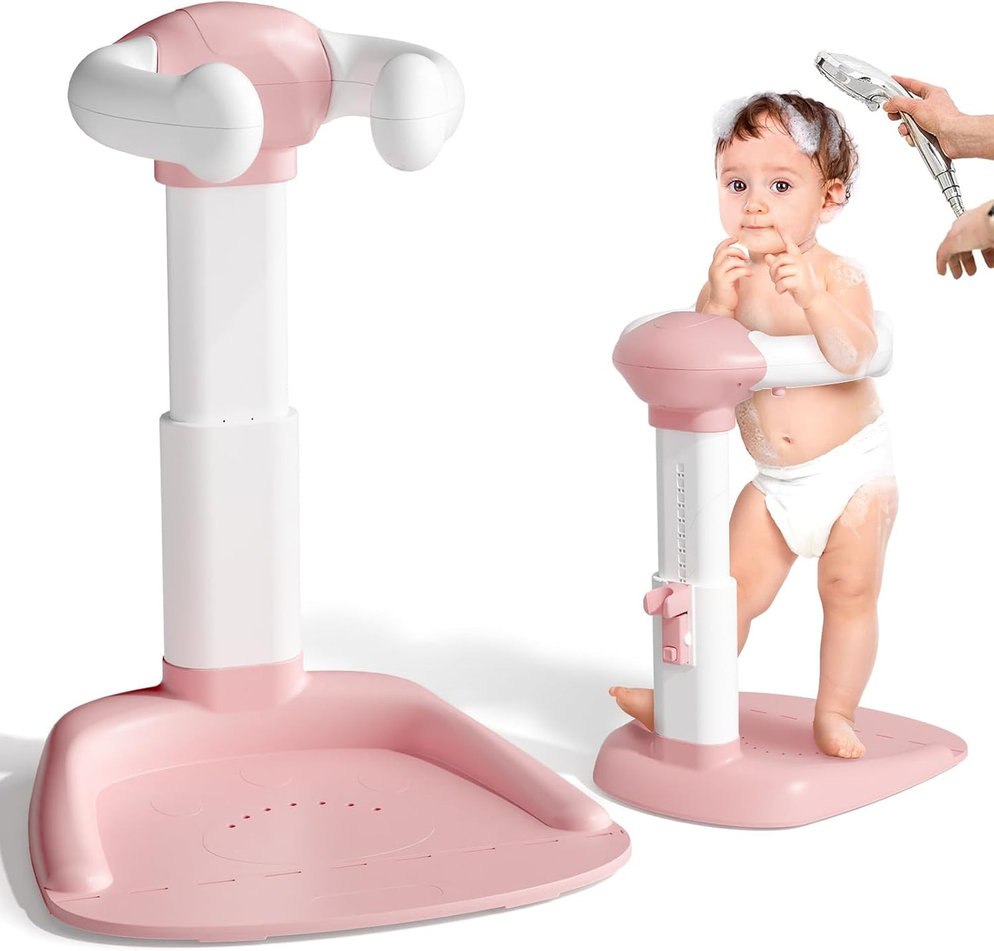 COOSEYA ® Baby Bathtub With Shower Stand Support|Anti-Pinch Soporte para Bañera de Bebé Adjustable Baby Shower Tower, Smart Water Flow Hug Tower for 6-36 Months, Ideal baby shower gifts - PuriLite