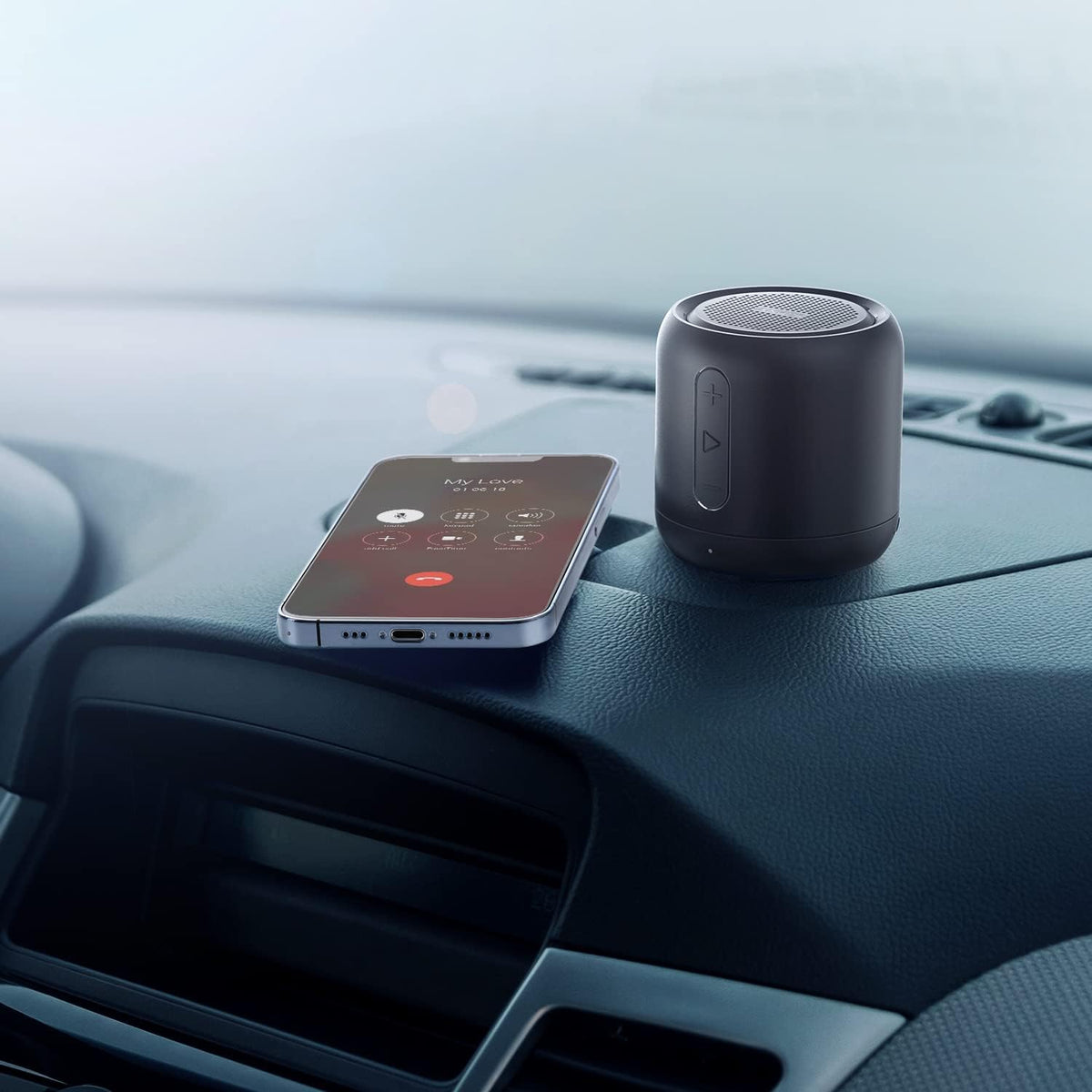 Anker SoundCore mini, Super-Portable Bluetooth Speaker with 15-Hour Playtime, 66-Foot Bluetooth Range, Enhanced Bass, Noise-Cancelling Microphone - PuriLite