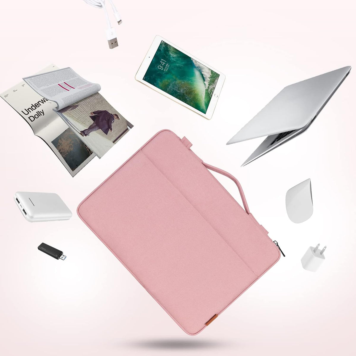 DOMISO 15.6 Inch Laptop Bag Cover Waterproof Shockproof Notebook Sleeve Case Shoulder Bag Protective Cover for 15.6" HP 15/ThinkPad E575/Lenovo IdeaPad S510,Black - PuriLite