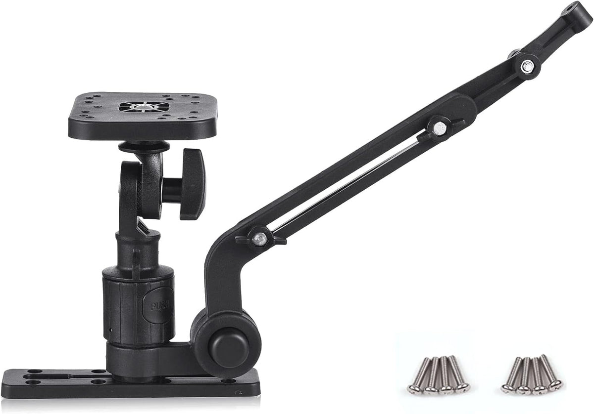 HUNYA Kayak Fish Finder Mounting Plate Kayak Boat Transducer Mounting Arm Fish Finder Mount Base Adapter - PuriLite