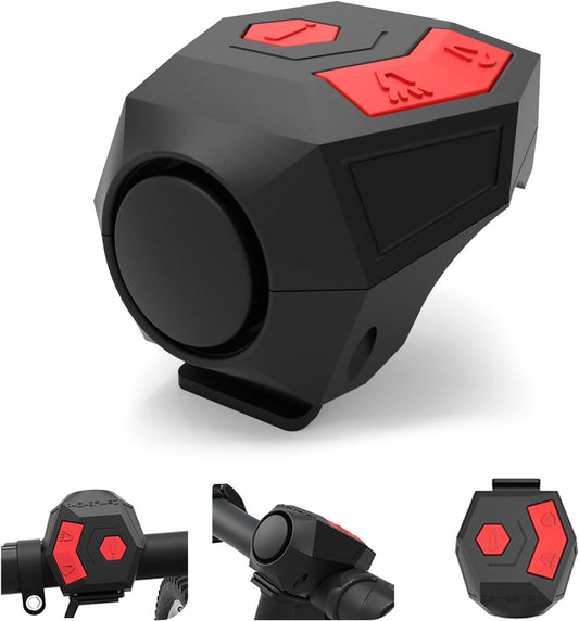 Antfire Electric Bike Horn, 120DB Loud Bike Horn for Adults, USB Rechargeable Bicycle Bell, 2 Sound Modes IP65 Waterproof Bicycle Horn with Alarm for Road Bicycle, Mountain Bike, Scooter - PuriLite