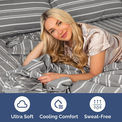 Extra Deep Queen Sheet Set - 6 Piece Breathable & Cooling Sheets - Hotel Luxury Bed Sheets Set - Easy & Secure Fit - Soft, Wrinkle Free & Comfy Sheets Set - White Sheet Set w/Extra Deep Pockets - PuriLite