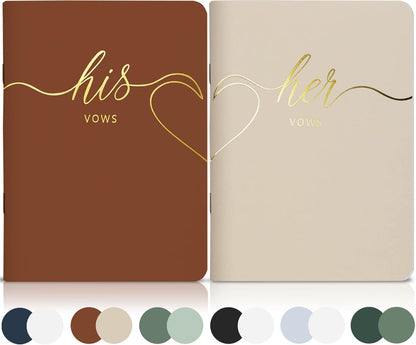 LSSH GmbH Vow Books - His and Hers Wedding Essentials, 28 Pages, 5.5" X 4" (Dark Green & Sage) - PuriLite