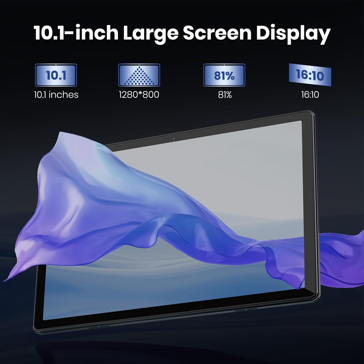 2025 Android Tablet, 10.1 Inch Android 14 Tablet Octa-Core, 12GB RAM+64GB ROM 1TB Expand, 2+8MP Camera, BT5, Tablets PC 2.4/5G WiFi 6,1080 IPS FHD Screen, Tablets Android Gifts for Men Women - PuriLite