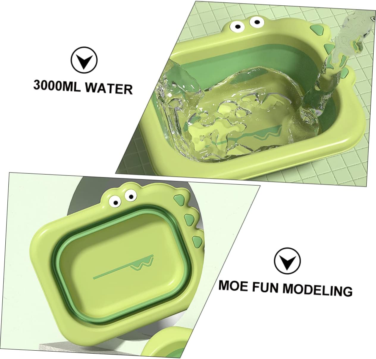GARVALON Baby Bath Foldable Tub Newborn Shower Present Collapsible Wash Basin for Baby Safe Infant Washbas - PuriLite