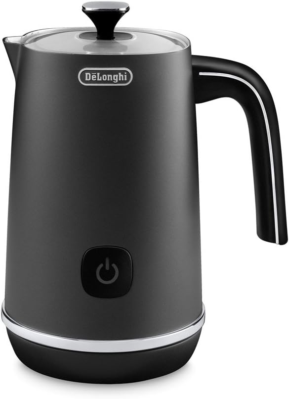 De'Longhi EMF2BK Plastic Electric Milk Frother with Hot and Cold Function Grey 17.02 x 11.43 x 19.56 cm; 889.04 Grams - PuriLite