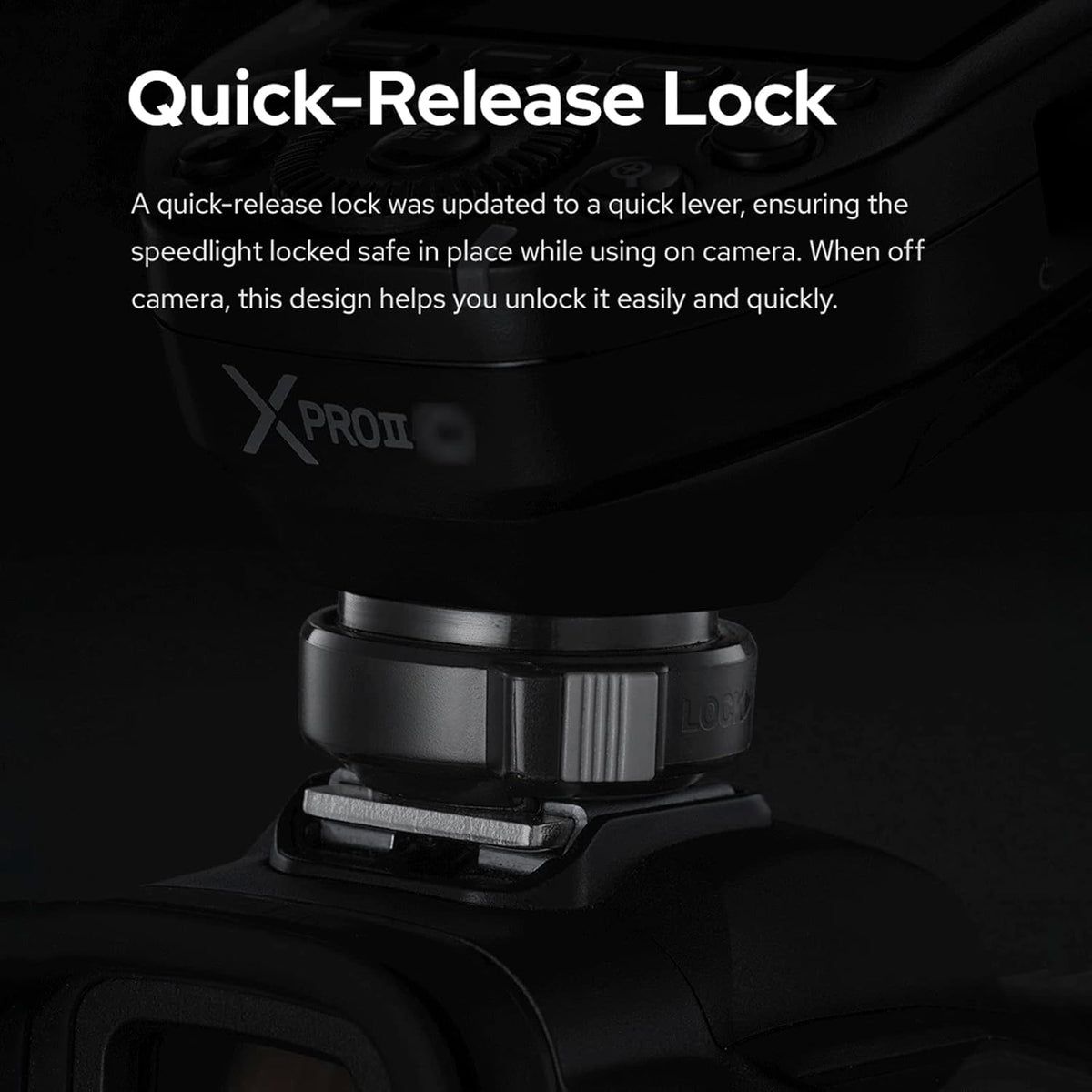 Godox XPROII-C 2.4G Wireless Flash Trigger Transmitter TTL Autoflash 1/8000s HSS Large LCD Screen 32 Channels 16 Groups Replacement for Canon Cameras - PuriLite