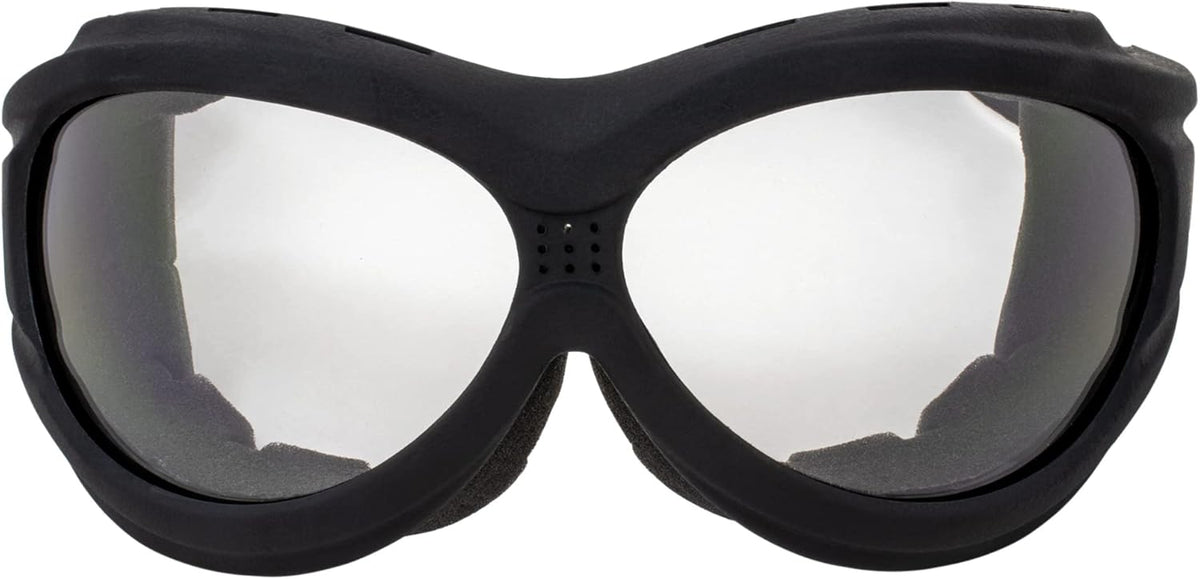 Birdz Eyewear - The Buzzard - Padded Motorcycle Riding Goggle Fits Over Glasses - PuriLite