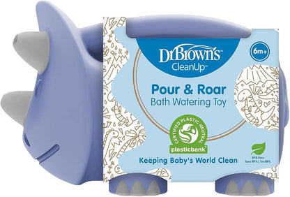 Dr. Brown’s CleanUp Pour & Roar Watering Can, Baby Bath Essentials Kids Toy, BPA Free, Certified Plastic Neutral, 6m+ - PuriLite