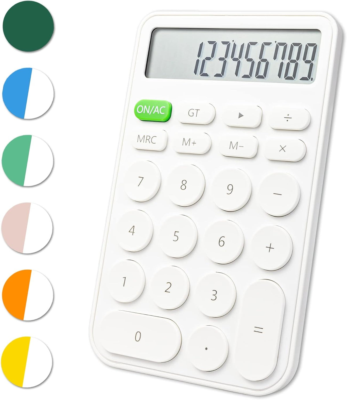 VEWINGL Mechanical Switch Calculator, 12 Digit Large LCD Display and Buttons, Great for Everyday Life and Basic Office Work, with Battery - PuriLite