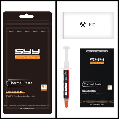 Thermal Paste, SYY 4G with Toolkit CPU Paste Thermal Compound Paste Heatsink for IC/Processor/CPU/All Coolers, Carbon Based High Performance, Thermal Interface Material - PuriLite