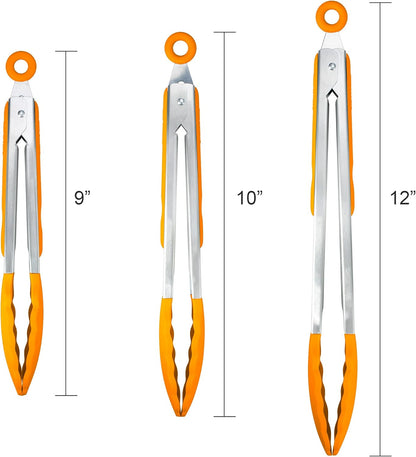 Purilite Select Silicone &amp; Stainless Steel Kitchen Tongs - PuriLite