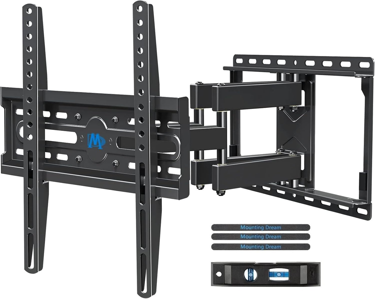 Mounting Dream TV Wall Mount for Most 32-65" Flat Screen TVs, Full Motion TV Mount with Dual Swivel Articulating Arms, Easy for TV Centering, Max VESA 400x400mm, 99 lbs Loading MD2380 - PuriLite