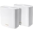ASUS ZenWiFi Whole-Home Tri-band Mesh WiFi 6E System (ET9 2PK), Coverage up to 5,500 sq.ft, 7800Mbps, new 6GHz band, AiMesh, Lifetime Free Internet Security, Parental Control, EasySetup, Instant Guard - PuriLite