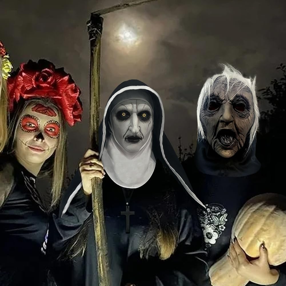 ACBAGI Halloween Mask Costume Old Women Mask Scary Halloween Masks Cosplay mask for adults - PuriLite