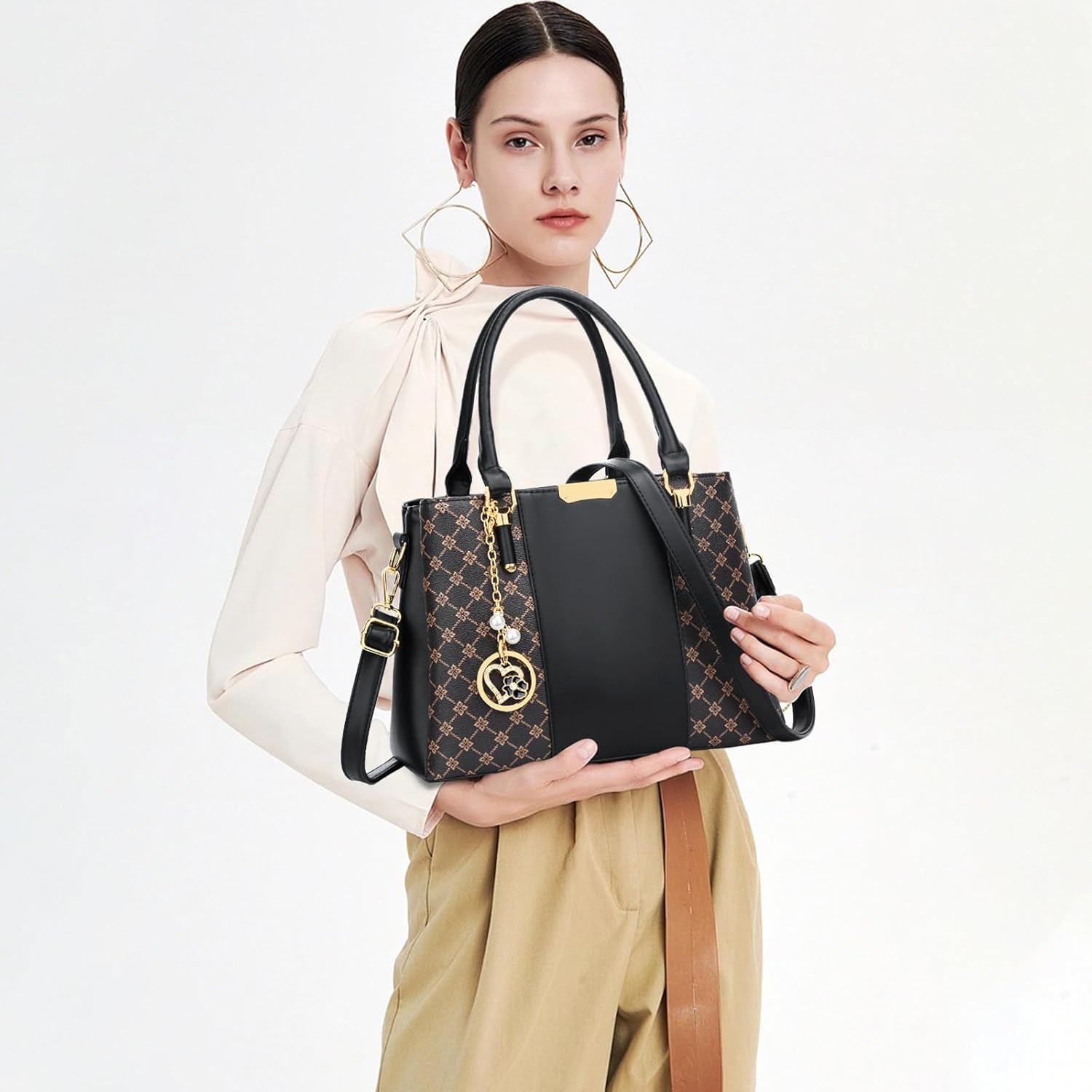 KKXIU Trendy Tote Bag for Women Lightweight Oxford Big Capacity Shoulder Purses and Handbags - PuriLite