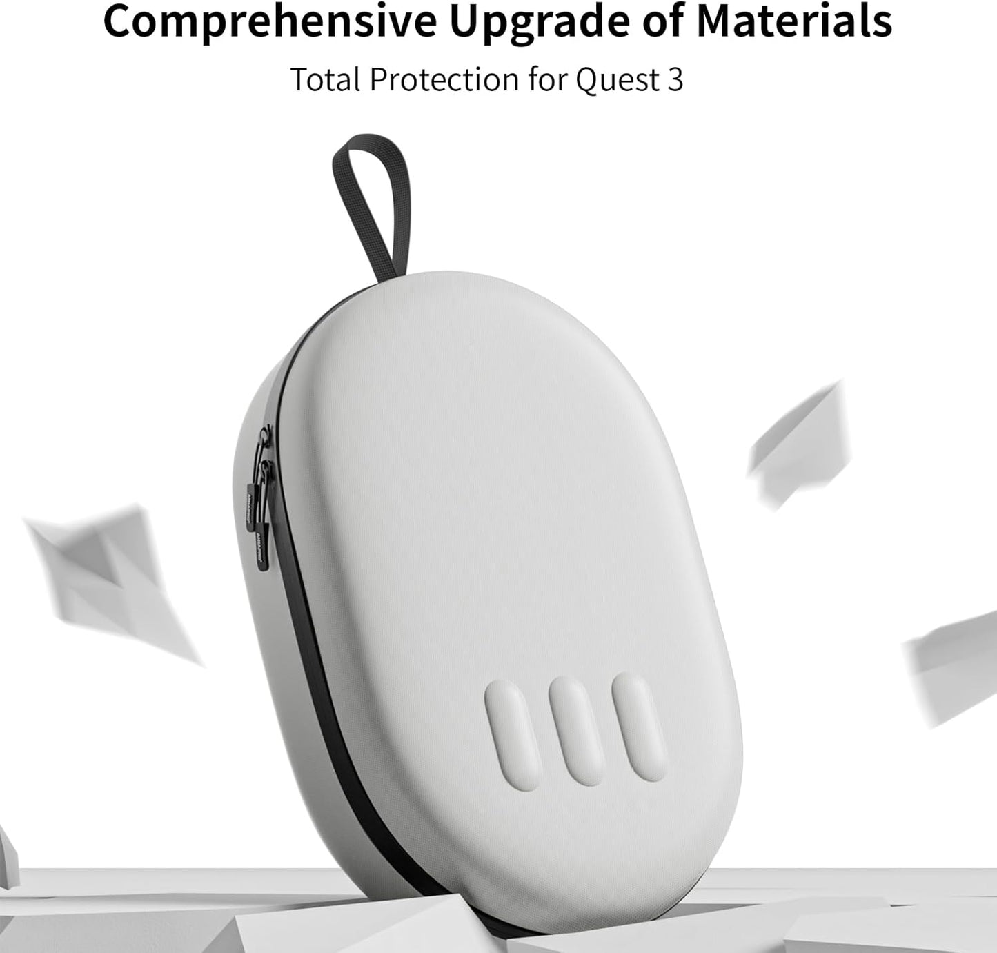 ANNAPRO Carrying Case for Meta Quest 3/Quest 2/Vision Pro, Compatible with Battery Elite Strap, Controllers and Other Accessories, Hard Shell Case and Superior Protection for Travel, Grey - PuriLite