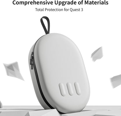 ANNAPRO Carrying Case for Meta Quest 3/Quest 2/Vision Pro, Compatible with Battery Elite Strap, Controllers and Other Accessories, Hard Shell Case and Superior Protection for Travel, Grey - PuriLite