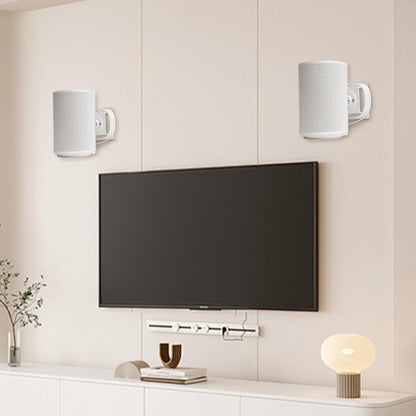 Fbyuitap 2 Pack Metal Wall Mount Compatible with Sonos Era 100, Adjustable Swivel Wall Mount Bracket Speaker Stand, (Black) - PuriLite