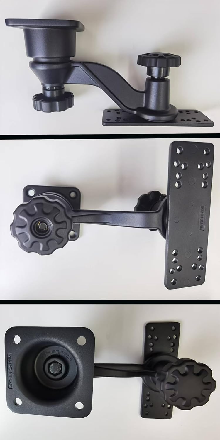 OUBULU Fish Finder Mount with Heavy Duty Swing Arm for Fishfinders & Chartplotters Marine Electronic with 5" to 12" Screens, Compatible with Garmin Lowrance and More - PuriLite