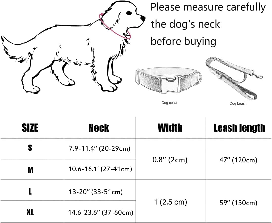 Custom Dog Collar with Metal Buckle - Pet Collars Personalized with Name and Phone Number (Plaid) - PuriLite