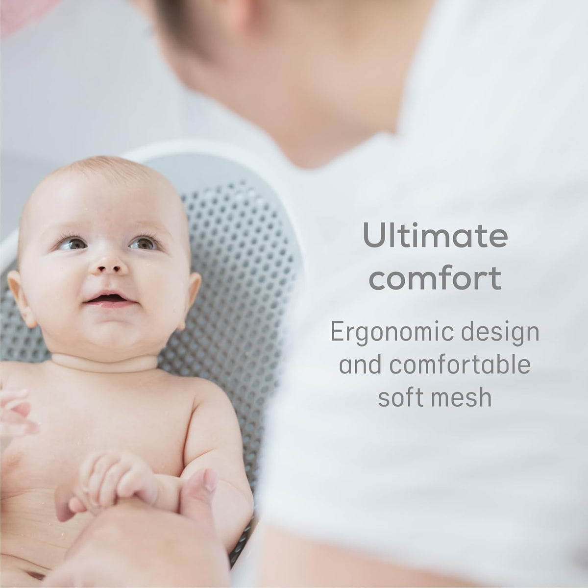 Angelcare Baby Bath Support, Pink, for Babies Less Than 6 Months of Age, Made in Canada - PuriLite