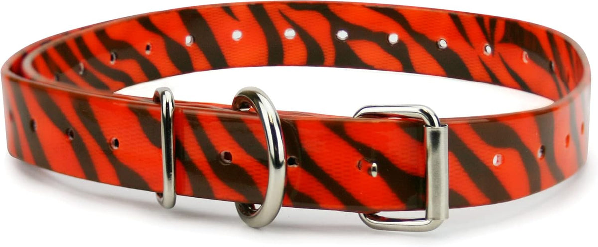 Orange Heavy-Duty 3/4" Waterproof and Odor Proof TPU Replacement Dog Collar Strap for Bark, Shock, Training and Electric Dog Fence Receiver Collars - PuriLite