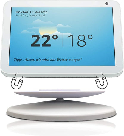 Sintron Smart Display Stand for Show 5 & Show 8 (1st Gen & 2nd Gen) - Adjustable Magnetic Stand Mount with 360 Degree Rotation, Tilt Function and Anti-Slip Base, Compatible with iPhone Models (Black) - PuriLite