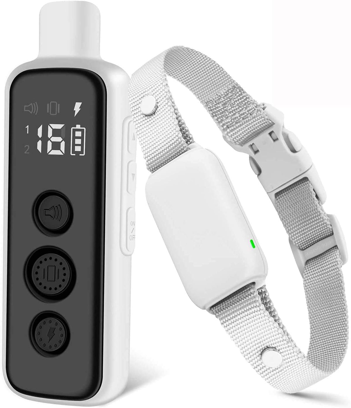 Bousnic Shock Collar for Dogs - Waterproof Rechargeable Dog Electric Training Collar with Remote for Small Medium Large Dogs with Beep, Vibration, Safe Shock Modes (8-120 Lbs) (Grey) - PuriLite