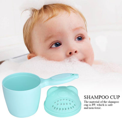 Baby Bath Rinse Cup, Detachable Baby Shampoo Rinser Kid Wash Hair Bathing Flusher for Baby Tub(Green) - PuriLite